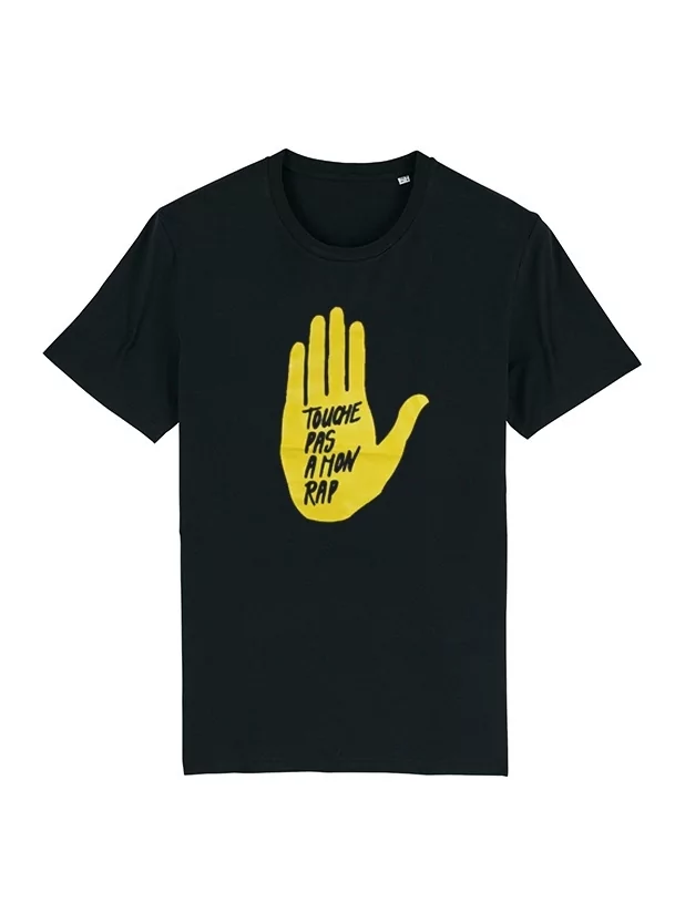 T Shirt  - Touche pas a mon rap noir de rapattack sur Scredboutique.com