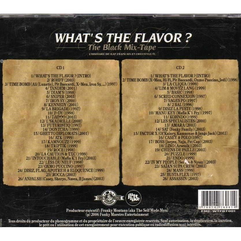 Double cd - What's the flavor ? - the black Mix-tape de sur Scredboutique.com