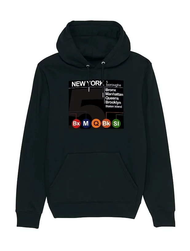 Sweat Capuche  New York 5 Boroughs de amadeus sur Scredboutique.com