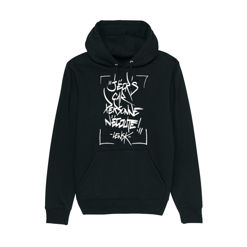 Sweat Capuche Lensk - J\'écris car personne...
