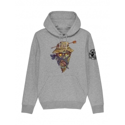 Sweat Capuche Visage zombie de scred connexion sur Scredboutique.com