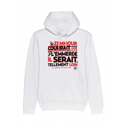 Sweat Capuche Scred Connexion Si Zemmour courrait... rouge de scred connexion sur Scredboutique.com