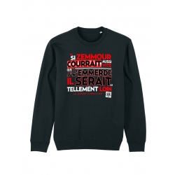 Sweat Scred Connexion Si Zemmour courrait... rouge de scred connexion sur Scredboutique.com