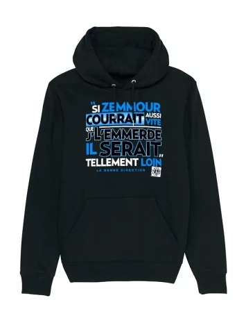Sweat Capuche Scred Connexion Si Zemmour courrait... bleu