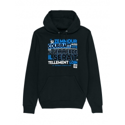Sweat Capuche Scred Connexion Si Zemmour courrait... bleu de scred connexion sur Scredboutique.com
