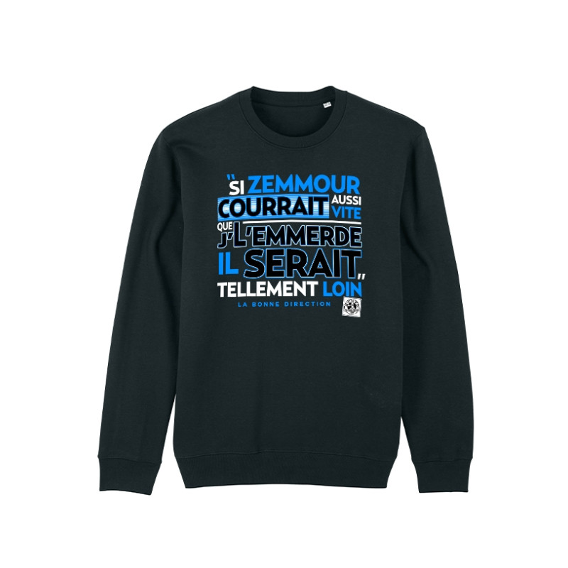 Sweat  Scred Connexion Si Zemmour courrait... bleu