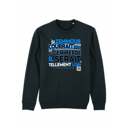 Sweat  Scred Connexion Si Zemmour courrait... bleu