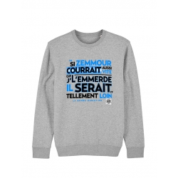 Sweat  Scred Connexion Si Zemmour courrait... bleu de scred connexion sur Scredboutique.com