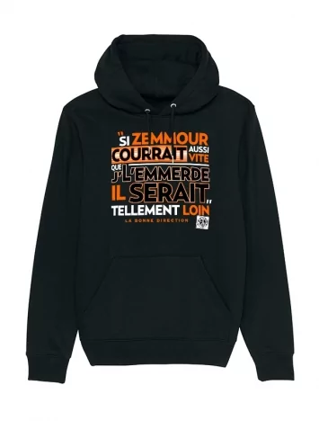scred connexion Sweat Capuche Scred Connexion Si Zemmour courrait... orange