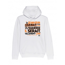 Sweat Capuche Scred Connexion Si Zemmour courrait... orange de scred connexion sur Scredboutique.com