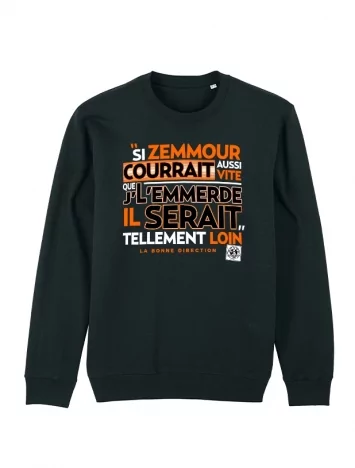 Sweat Scred Connexion Si Zemmour courrait... orange
