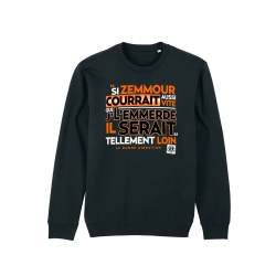 Sweat Scred Connexion Si Zemmour courrait... orange