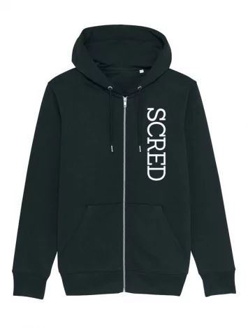 scred connexion Sweat Capuche Zippé "Line Up" Noir logo Blanc
