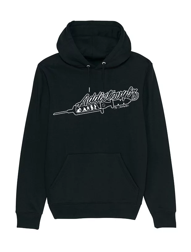 Sweat Capuche Noir Addictovybz de addictovybz sur Scredboutique.com