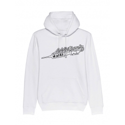 Sweat Capuche Blanc Addictovybz de addictovybz sur Scredboutique.com
