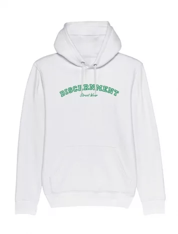 Sweat Capuche Discernement University vert