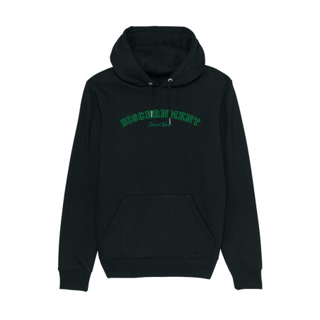 Sweat Capuche Discernement University vert