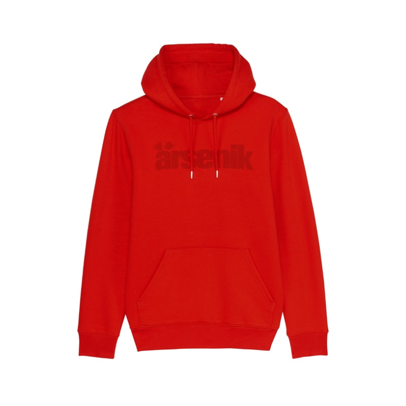Sweat Capuche Arsenik ton sur ton Rouge