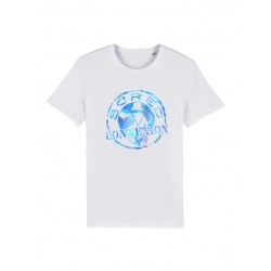 Tshirt Scred Classico Hologramme Blanc de scred connexion sur Scredboutique.com