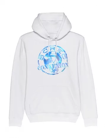 Sweat Capuche Scred Classico Hologramme Blanc