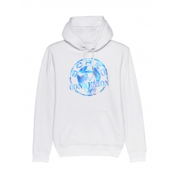 Sweat Capuche Scred Classico Hologramme Blanc