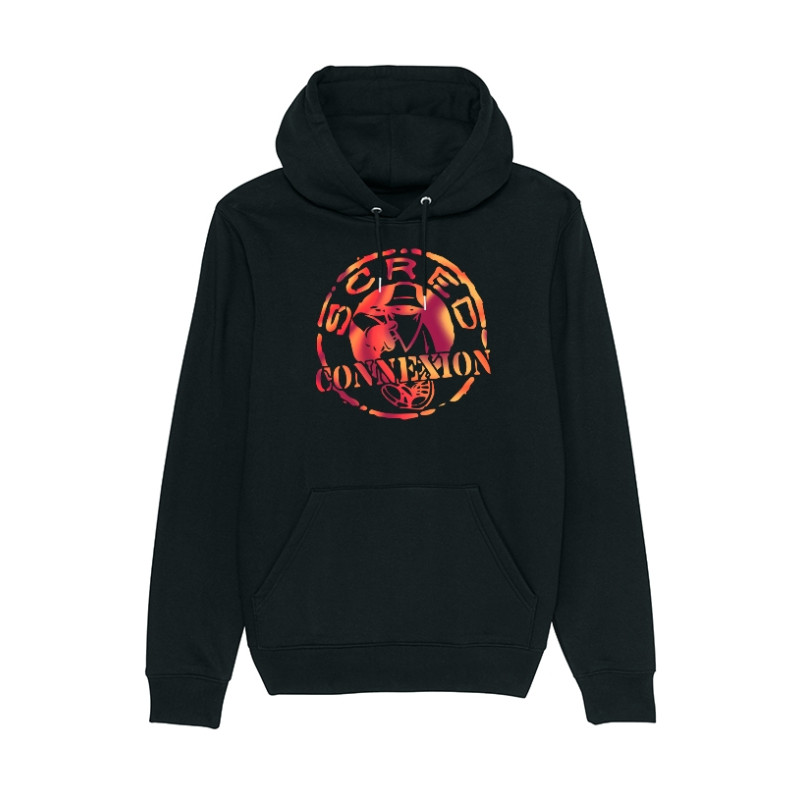 Sweat Capuche Scred Classico Hologramme Noir