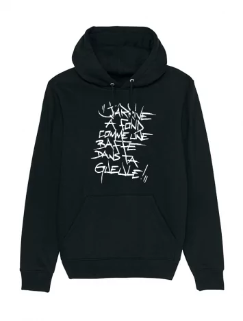 Sweat Capuche J\'arrive a fond by Lensk