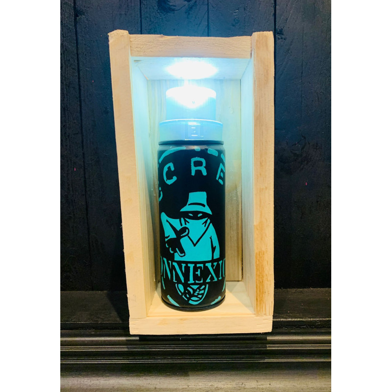 Bombe recyclée Bombartligh lumineuse par LLEARTLIGHT - Classico Bleu clair