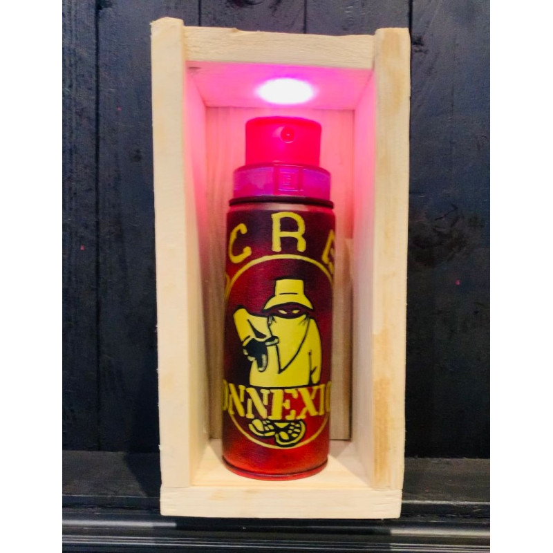 Bombe recyclée Bombartligh lumineuse par LLEARTLIGHT - Classico Jaune et rose