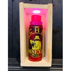 Bombe recyclée Bombartligh lumineuse par LLEARTLIGHT - Classico Jaune et rose de scred connexion sur Scredboutique.com