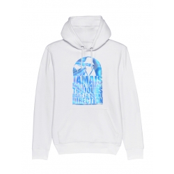 Sweat Capuche Scred Holographic bleu Jamais dans la tendance de scred connexion sur Scredboutique.com