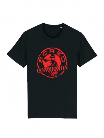 tee shirt "classico" noir logo rouge