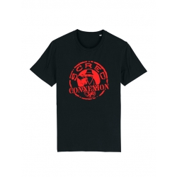 tee shirt &quot;classico&quot; noir logo rouge