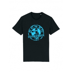 tee shirt &quot;classico&quot; noir logo bleu