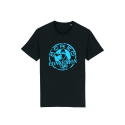 tee shirt "classico" noir logo bleu de scred connexion sur Scredboutique.com