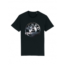 tee-shirt &quot;classico&quot; noir logo argenté