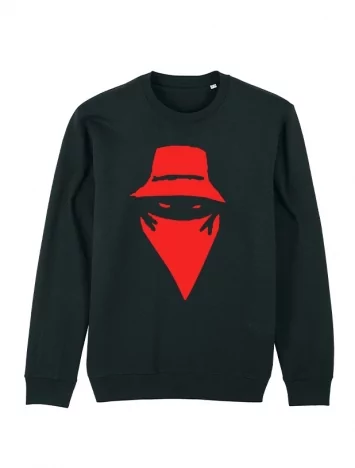 scred connexion Sweat Col rond Visage impression daim