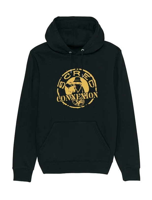Sweat à Capuche Avec Calligraphie Noir Et Or - Coupe Classique - 241 G - 6