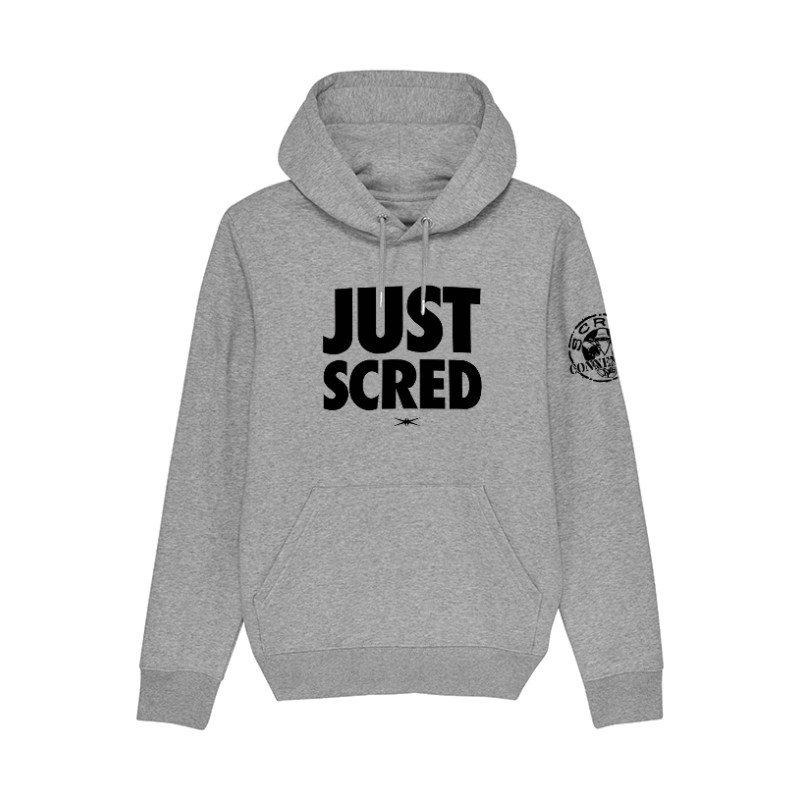 sweat shirt capuche classico de la scred connexion couleur noir logo or