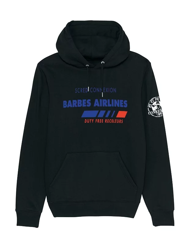 Sweat Capuche Barbès Airlines de barbes wear sur Scredboutique.com