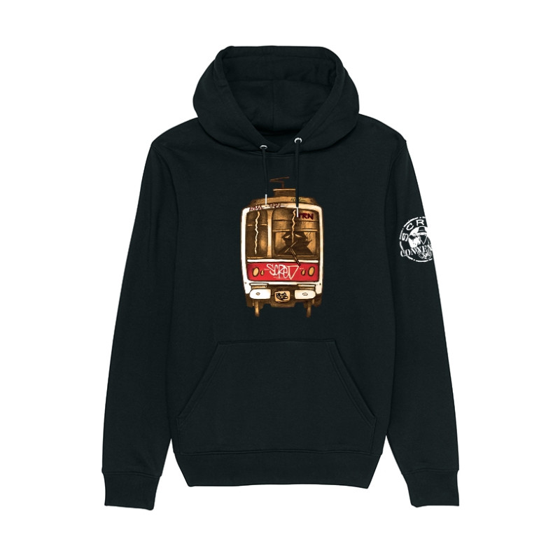 Sweat Capuche Samouraide Noir / Scred Boutique - Jamais dans la Tendance
