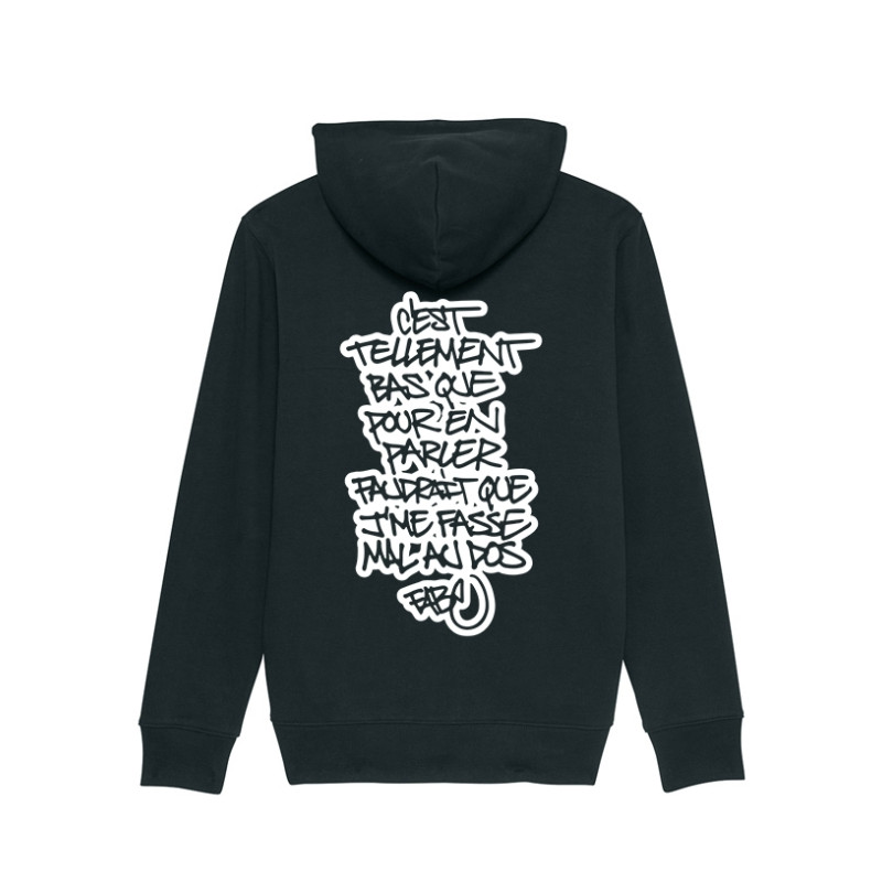 Sweat Capuche Tellement Bas Noir / Scred Boutique - Jamais dans la Tendance