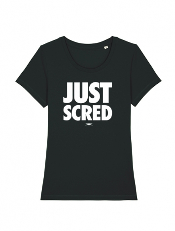 Tee-shirt femme " Just Scred " noir