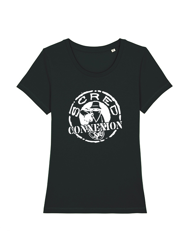 Tee-shirt femme noir "classico" de scred connexion sur Scredboutique.com