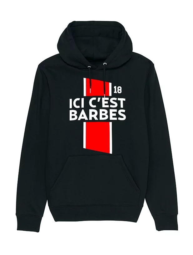 Sweat Capuche Ici c\'est Barbès de barbes wear sur Scredboutique.com