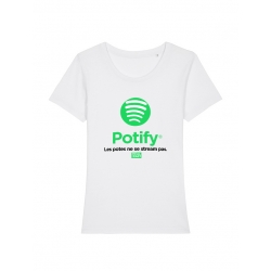 Tshirt Femme Potify - Les potes ne se stream pas. de potify sur Scredboutique.com