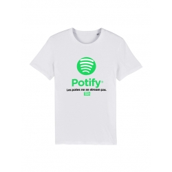 Tshirt Potify - Les potes ne se stream pas. de potify sur Scredboutique.com