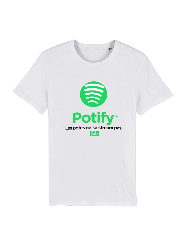 Tshirt Potify - Les potes ne se stream pas. de potify sur Scredboutique.com