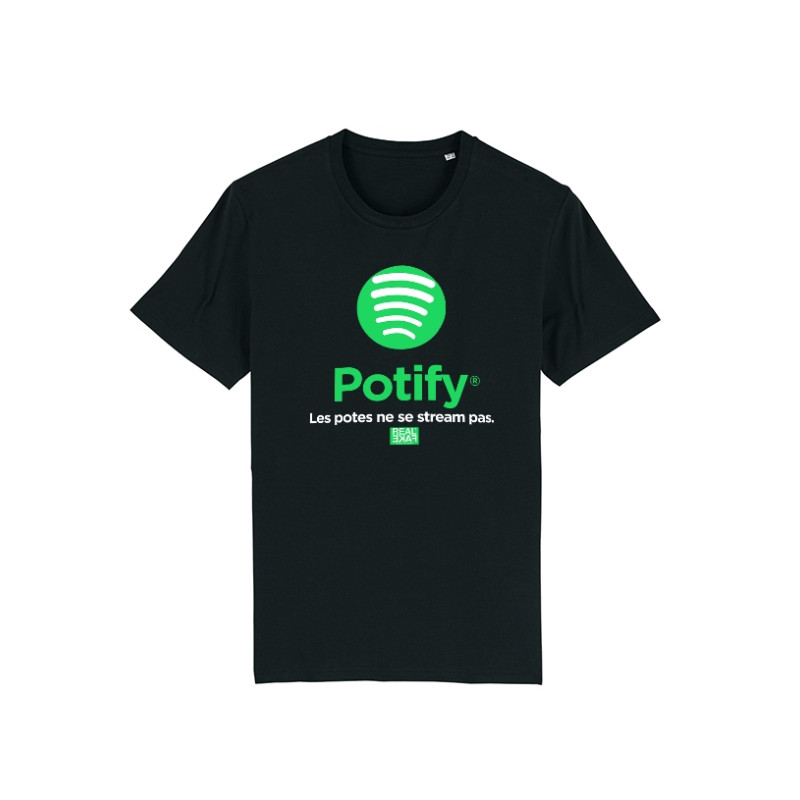 Tshirt Potify - Les potes ne se stream pas.