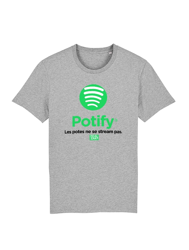 Tshirt Potify - Les potes ne se stream pas. de potify sur Scredboutique.com